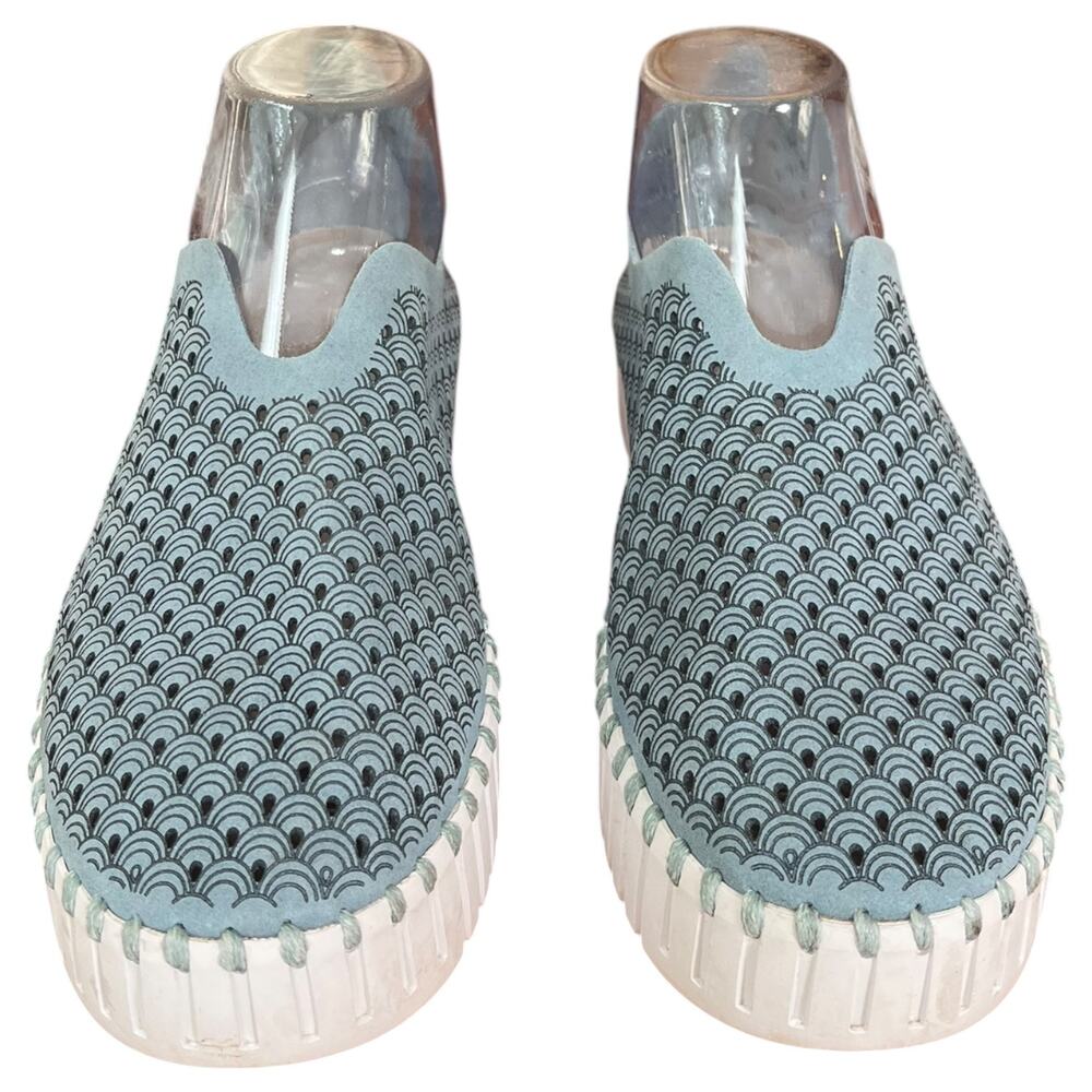 Isle Jacobsen Hornbak Tulip Perforated Slip On Shoes Dusty Blue US 9.5/ EU 40 - Picture 4 of 8